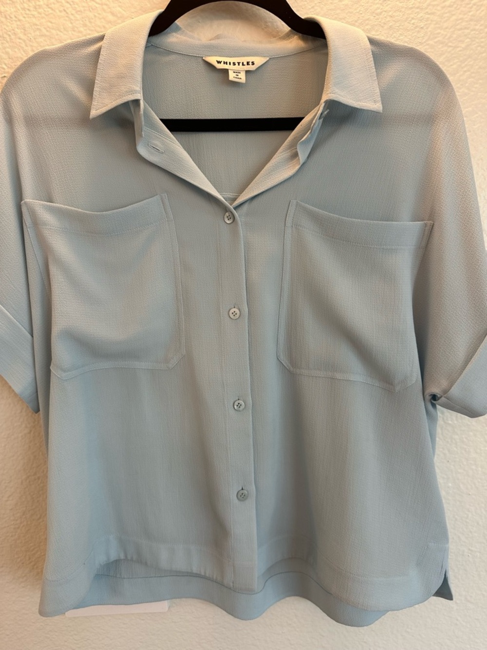 Whistles light blue button down